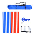PawHut Portable Dog Agility Training Equipment with Carrying Bag-Includes ground stakes and rope for securing your euipment set in place 