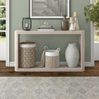 Hudson&Canal Kellan 52"W Console Table - Alder White-Features easy assembly