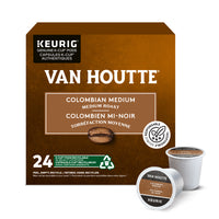 Van Houtte Colombian Medium - Medium Roast - K-Cup Coffee Pods - 24 Pack-Taste: this blend offers a smooth yet deliciously lively flavour with subtle hints of fruity wine.
