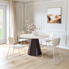 Zuo Zeal Dining Chair - Light Grey/Beige - Set of 4-Chair Weight Capacity: Supports up to 250 lb