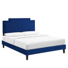 Modway Liva Performance Velvet King Bed - Navy-Stain-Resistant Performance Velvet