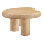 Modway Elowen Indoor/Outdoor Patio Textured Faux Travertine Coffee Table - Travertine-8