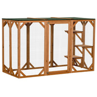 PawHut 71" L Catio Outdoor Cat Enclosure - Orange-Suitable for indoor and outdoor use 