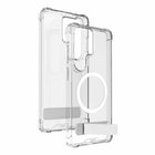 Blu Element Dropzone Rugged Kickstand Cell Phone Case with Magnets for Galaxy S26 Ultra - Clear-Clear Anti-scratch polycarbonate