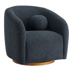 Modway Holland Swivel Chenille Fabric Armchair - Navy-Curved Swivel Armchair