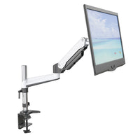 ShoppingAll SA-GA12 Adjustable Single Gas Spring Monitor Mount Desk Stand for 15"-32" Monitor - White-Hold one 15"-32" monitor, The arm holds up to 17.6lb/8kg monitor with 75mm x75mm or 100mm x 100mm VESA mounting hole
