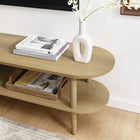 Modway Torus Oval Wood TV Stand - Light Oak-70 Inches