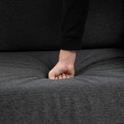 HOMCOM 56" Loveseat Sofa with Wooden Legs - Dark Grey-Cushioned backrest and broad track armrests for added support