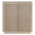 Hudson&Canal Easton 32"W Accent Cabinet - Alder White-Features two swing-out doors and an adjustable center shelf