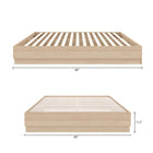 Nexera Milano Platform Bed Frame - Queen Size - Natural Blonde Oak-7