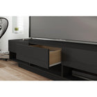 Nexera Rustik 72" TV Stand With 3-Drawers - Black-Fits TV screen up to 80-inch