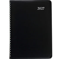 Staples 2027 Weekly/Monthly Planner - 11" H x 8" W - Black - Bilingual-14 months: December 2026 - January 2028