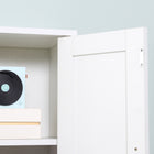 Kleankin Tall Narrow Bathroom Cabinet with Mirror - White-Overall Dimensions: 11.8" W x 11" D x 70.9" H (30 x 28 x 180 cm) 