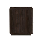 Manhattan Comfort Evelyn 20" Modern 3-Drawer Nightstand 2-Piece Set - Brown-Perfect for Bedside Storage, Lamps or Display Items