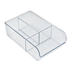 Azar Small Plastic Storage Bin - 3.62" x 7" x 11" - Clear - 4 Pack-Value 4-pack perfect for coordinating organization throughout your home