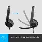 Logitech USB Headset H390-Microphone rotates out of the way when listening to music or watching a movie