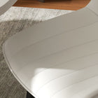 HOMCOM Dining Chairs, Upholstered in PU Leather for Kitchen - Cream White - Set of 2-Colours: Cream, Black, Gold