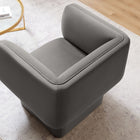 Modway Tate Performance Velvet Accent Chair - Storm Grey-Detailed Stitching