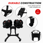 MotionGrey BDST Adjustable Dumbbell, Barbell Converter and Stand Bundle for Home Gym - 5-52.5 lb - 1 Set-8