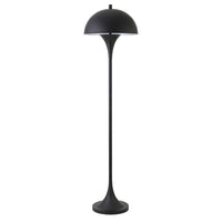 Hudson&Canal Vega 61" Tall Floor Lamp with Metal Shade - Blackened Bronze-Mid-century modern design for your living room, office space, bedroom, or reading nook
