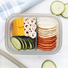 Minimal Silicone Bento Lunch Box - Grey - 700ml - Set of 2-Material: Food grade silicone
