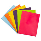 JAM Paper Laminated Two Pocket Glossy Folders With Metal Prongs Fastener Clasps - Assorted Fashion Colours - 6 Pack-Size: 9.25 x 11.5 inches