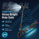 Gyrocopters FlashX Electric Scooter for Adults & Teens - Speed 32 kmph - Range 32 km - APP - Black-Switch effortlessly between Comfort (15 km/h), Normal (25 km/h), and Sport (32 km/h) modes to suit your environment