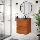 Modway Scenic 18" Wall-Mount Bathroom Vanity - Cherry/Black-Melamine Construction