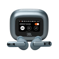 JBL Live Beam 3 True Wireless Noise Cancelling Closed-Stick Earbuds - Blue-The JBL Live Beam 3's 10mm dynamic drivers are powered by JBL Signature Sound. Each driver is perfectly tuned to deliver deep bass, balanced mid-range, and refined high frequencies—all at any volume level. JBL Spatial Sound makes you feel like you're at a concert as the sound comes from virtually everywhere around you