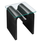 Modway Ondine Glass Top Side Table - Black-7