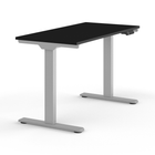 Humanscale EFloat Go 2.0 Sit/Stand Table - 24" x 48" - Black Laminate Surface/Silver Base-Features updated electronics including a programmable handset with up to four custom table positions. Enhanced gyroscopic anti-collision functionality to prevent causing damage during height adjustment