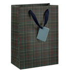 General Supply Goods + Co Large Gift Bag - Green Plaid-Matte plaid print for a timeless look