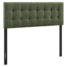 Modway Emily Fabric Upholstered Queen Size Headboard - Foliage-Premium Linen-Like Fabric