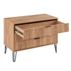Manhattan Comfort DUMBO 35.19" Modern Dresser - Golden Brown-Snap It Assembly! Includes High Quality Internal Click Grooves for a Simple Assembly, No Tools Required!