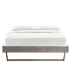 Modway Billie Wood Full Platform Bed Frame - Grey-Wood, MDF, and Veneer Construction