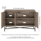 Hudson&Canal Brighton 48"W Buffet Table - Antiqued Grey Oak-8