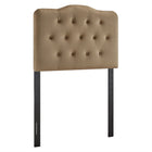 Modway Annabel Stain-Resistant Performance Velvet Twin Headboard - Taupe-Stain-Resistant Performance Velvet