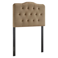 Modway Annabel Stain-Resistant Performance Velvet Twin Headboard - Taupe-Stain-Resistant Performance Velvet