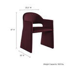 Modway Talia Performance Velvet Dining Armchair - Mulberry-Bentwood Frame