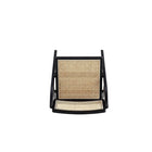 Manhattan Comfort Lambinet 20.87" Industry Chic Dining Folding Chair - Black and Natural Cane - Set of 4-30 Day Limited Manufacturer's Warranty