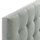 Modway Emily Upholstered Fabric King Headboard - Grey-Fiberboard and plywood frame