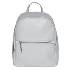 Nicci Backpack with Front Zipper Pocket - Light Grey-Adjustable backpack straps 