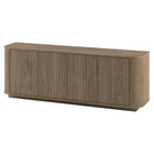 Hudson&Canal Canton TV Stand for TV's up to 75" - Antiqued Grey Oak-The top has a weight capacity of 75lbs, lower shelves can hold 20lbs each