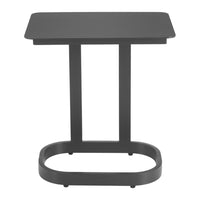 Zuo Friss End Table - Black-Faux Wood Aluminum rectangular shape tabletop