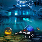 HOMCOM 63" Lit Inflatable Giant Spider Halloween Yard Decoration-Self-inflates in minutes when plugged into any standard electrical outlet 