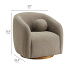Modway Holland Swivel Chenille Fabric Armchair - Taupe-OEKO-TEX  STANDARD 100 Certified Upholstery