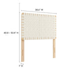 Modway Sparta Weave Vegan Leather Twin Headboard - Natural Beige-8
