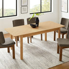 Modway Alba Extendable Dining Table - Oak-Chevron Pattern