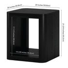 Hudson&Canal Kellan 20"W Square Side Table - Black Grain-8