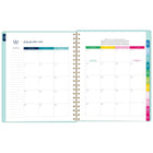 Emily Ley Simplified 2026-27 Weekly/Monthly Planner - 8-3/4" x 7-3/4" - Mint - Bilingual-One month per two page spread has unruled daily blocks, a lined to-do section, a “simplicity tip” to help you plan and a tab for easy navigation.